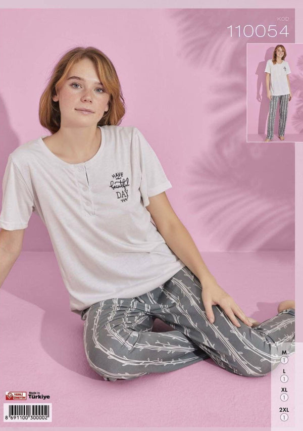 "Have a Beautiful Day" Pajama Set – Soft & Stylish Comfort