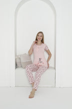 Blush Pink “Self Love” Printed Pajama Set – Cute & Comfy Nightwear