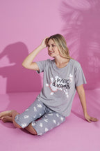 "Magic Dream" Capri Pajama Set – Soft Cotton Sleepwear