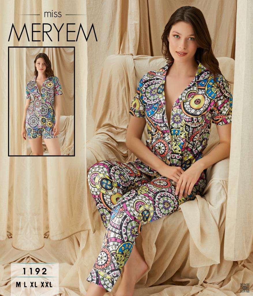 Mandala Print Satin Pajama Set