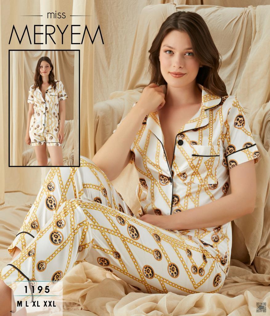 Luxury Chain Print Satin Pajama Set