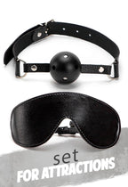 7-Piece Beginner BDSM Bondage Kit – Soft Black Faux Leather Restraints Set